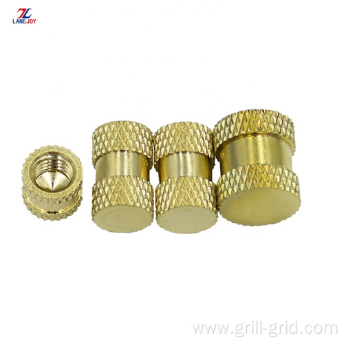 Custom Round plastic M8Brass knurled cap nut